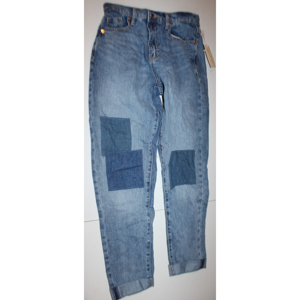 Women's Size 0 Patched High-Rise Boyfriend Jeans Universal Thread NWT